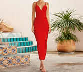 Adyce Bodycon Bandage Kleid Spaghettiträger